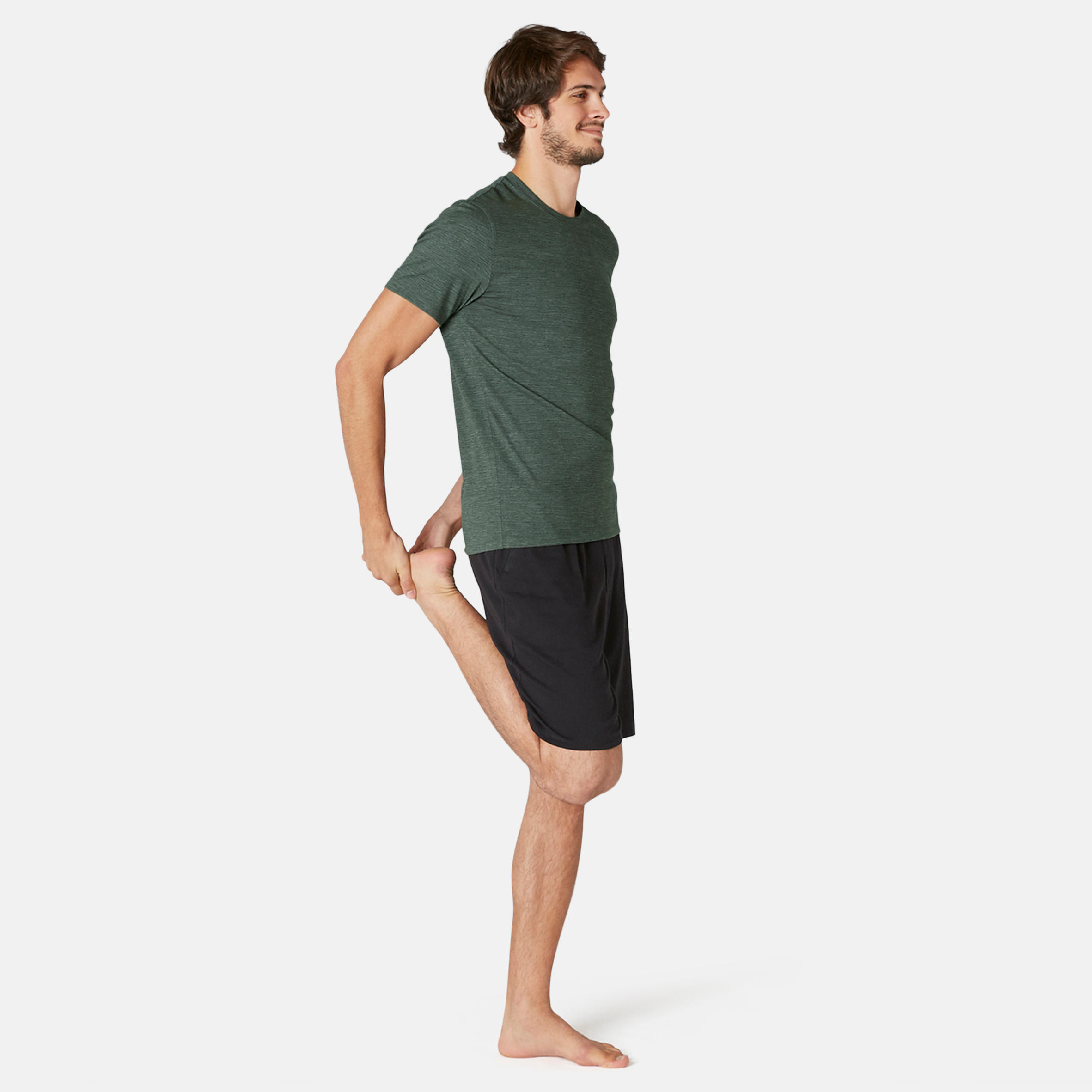 Men's Slim-Fit T-Shirt 500 - Khaki Pattern 2/7