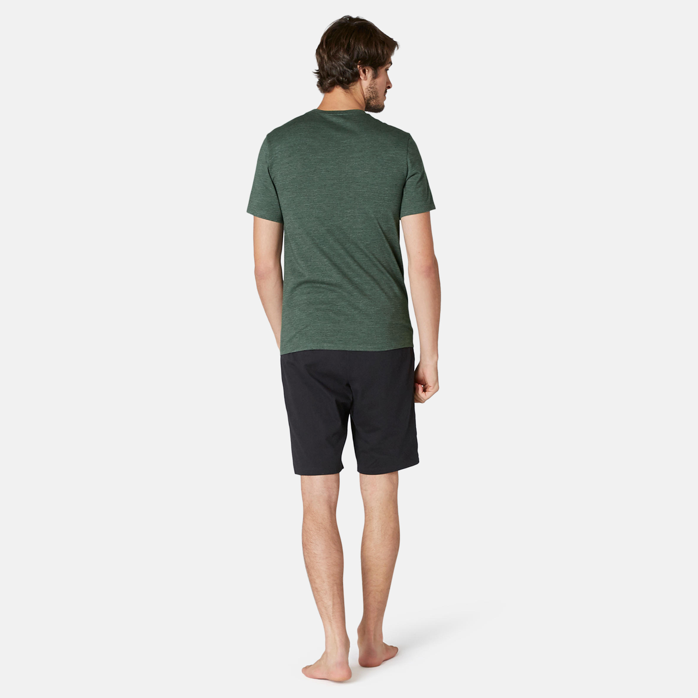 Men's Slim-Fit T-Shirt 500 - Khaki Pattern 4/7