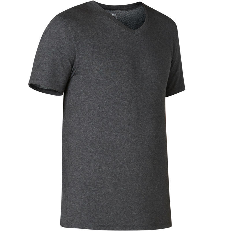 t shirt col v homme decathlon