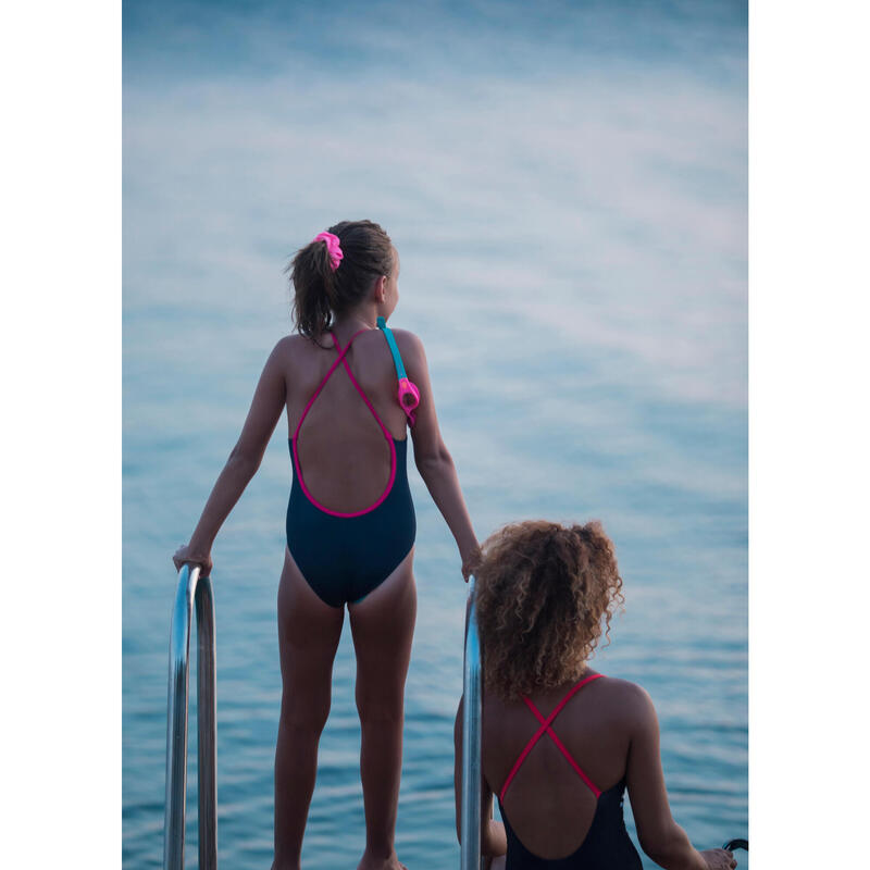 Scrunchie voor zwemmen meisjes pastelroze