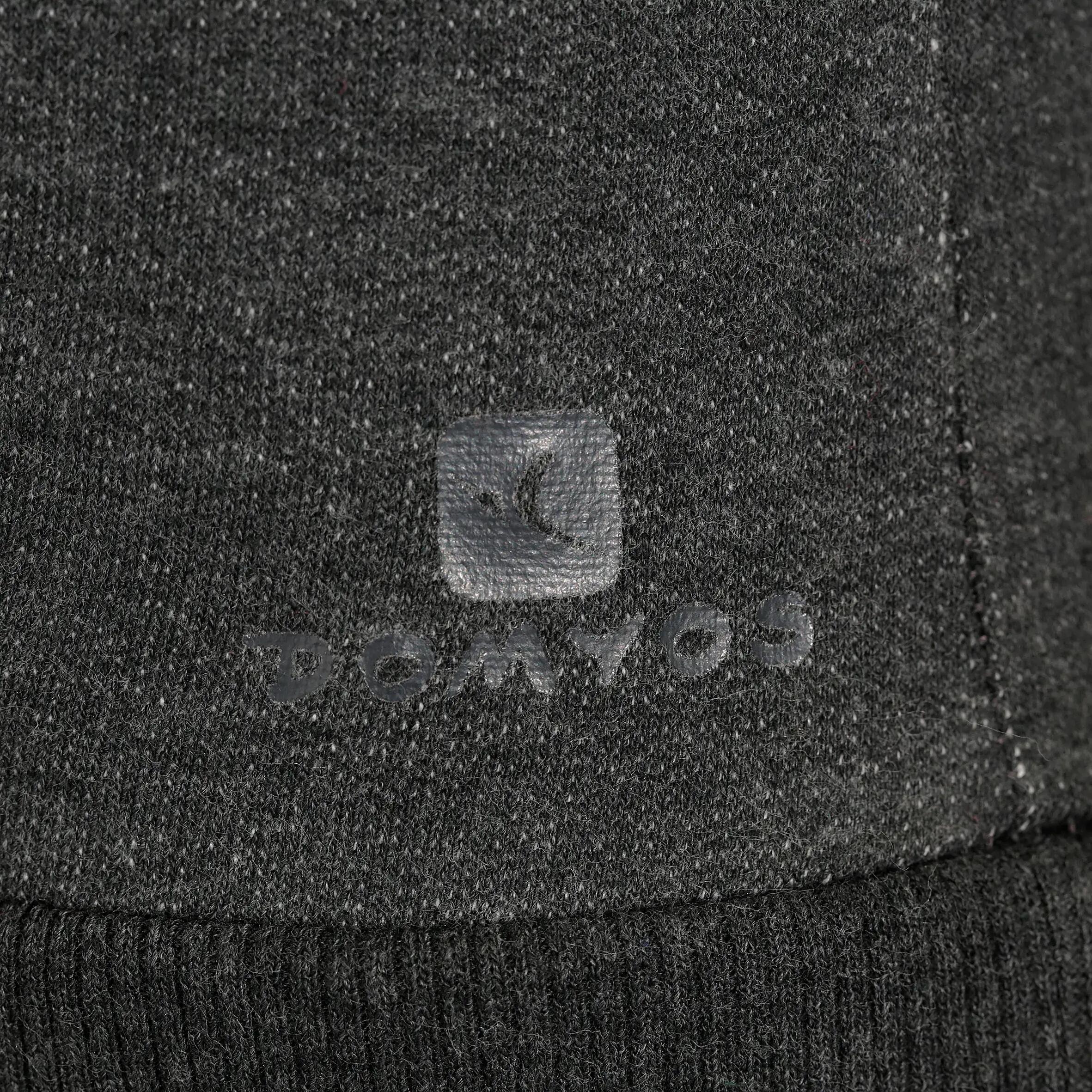 Women's Hoodless Gym & Pilates Jacket - Mottled Dark Grey 12/12