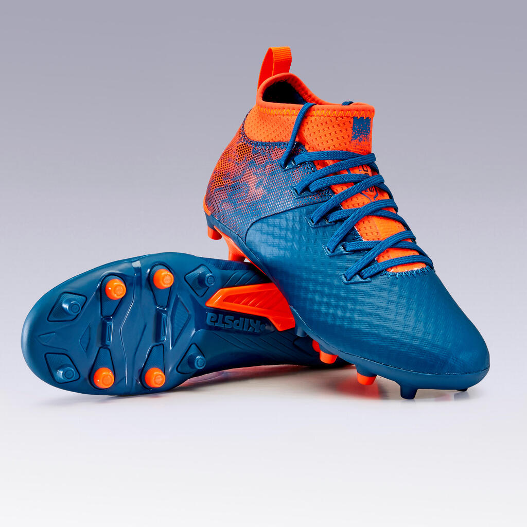 Kids' Dry Pitch Football Boot Agility 900 Mesh - Blue/Red