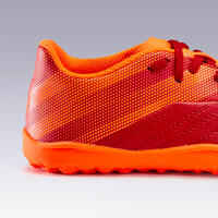 Botas de Fútbol Niños Kipsta Agility 140 HG Burdeos Naranja