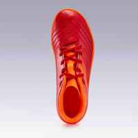 נעלי כדורגל Agility 140 HG עם שרוכים - בורגנדי/כתום