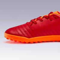 Lace-Up Football Boots Agility 140 HG - Burgundy/Orange