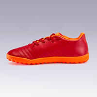 Lace-Up Football Boots Agility 140 HG - Burgundy/Orange