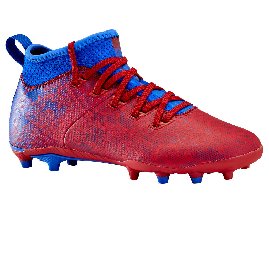 Fußballschuhe Nocken Agility 900 FG Kinder grau/türkis