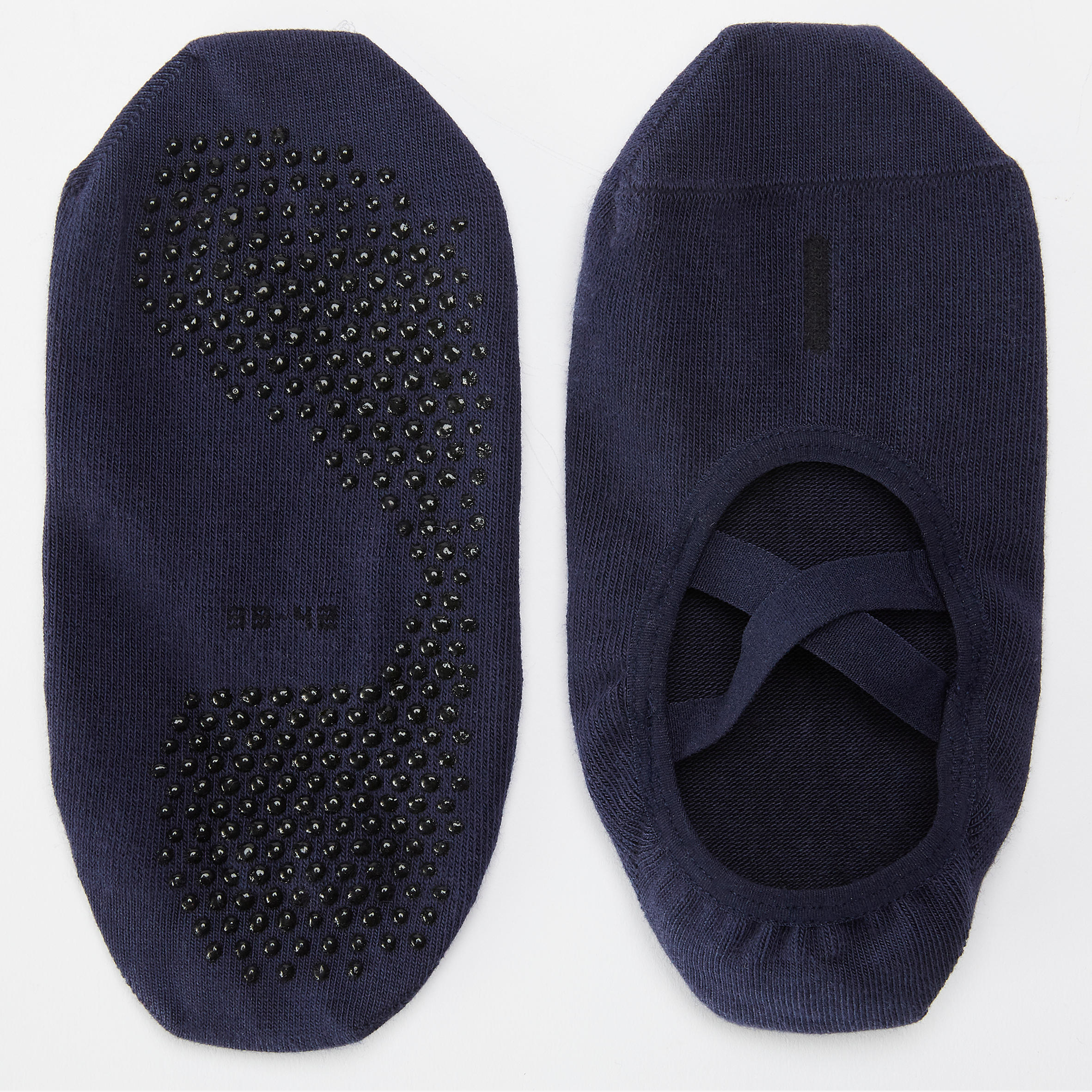 Women's Non-Slip Cotton Fitness Ballet Socks 500 - Blue 2/3