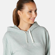Kadin Acik Yesil Sweatshirt Gym 500 Domyos By Decathlon