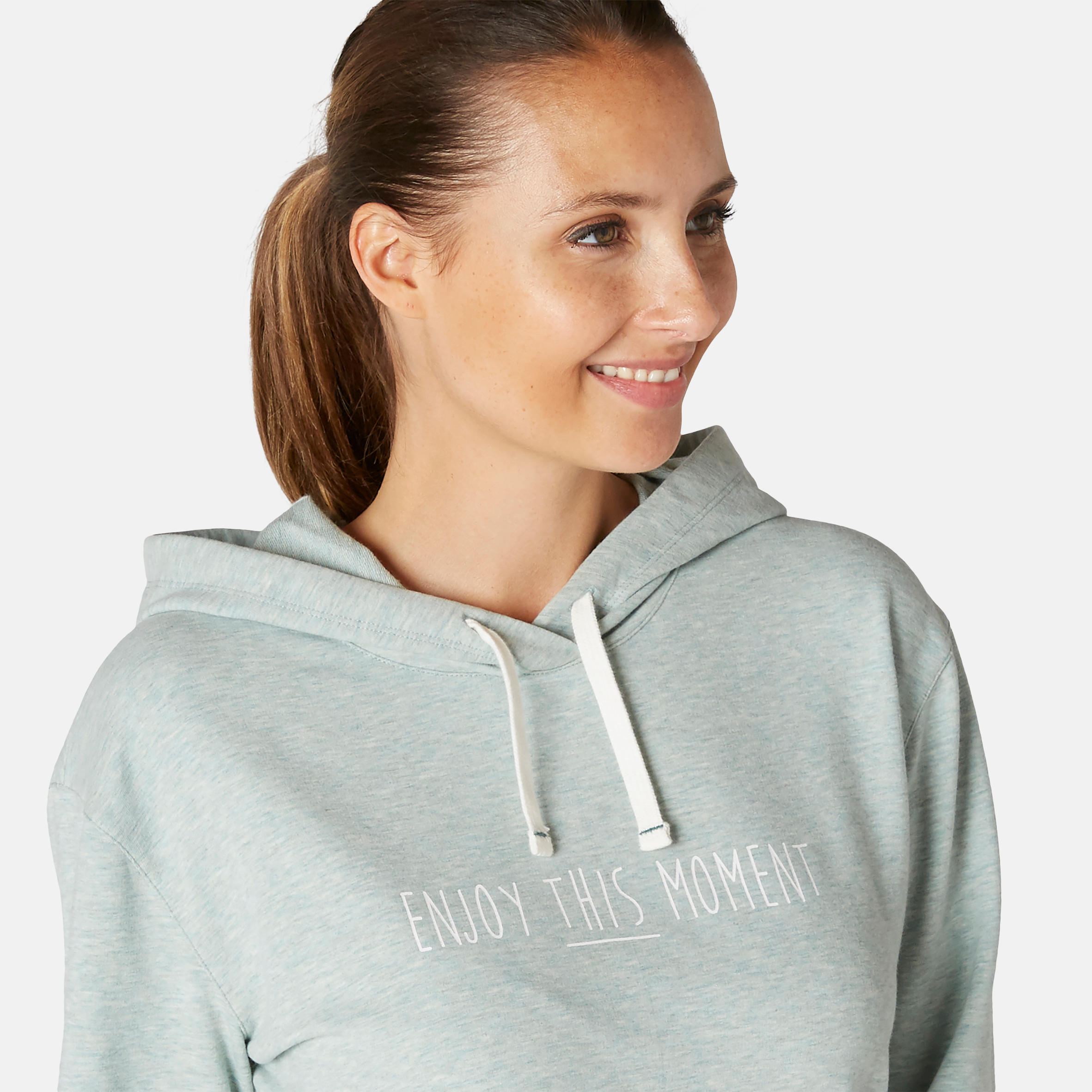 Women's Fitness Hoodie 500 - Green 5/7