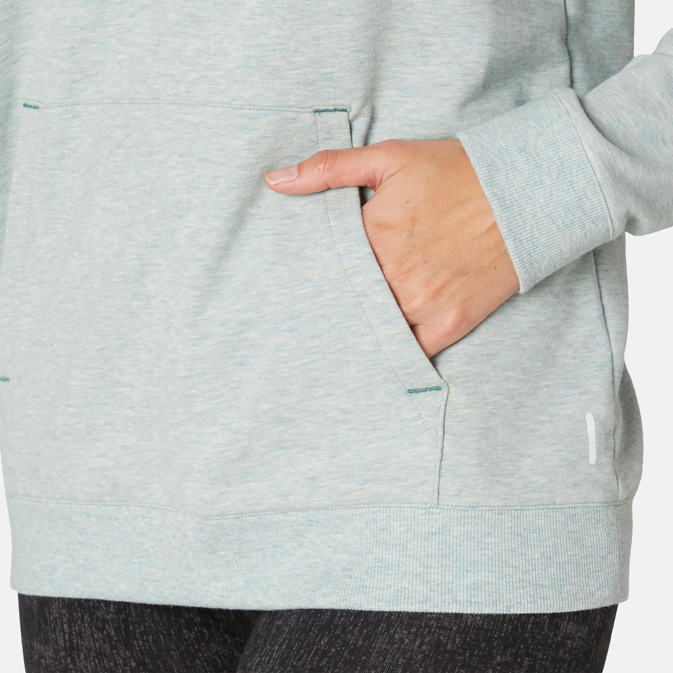 Women's Fitness Hoodie 500 - Green 6/7