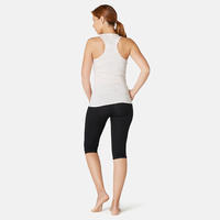 Débardeur Gym Femme 500 Rose Pale Chiné