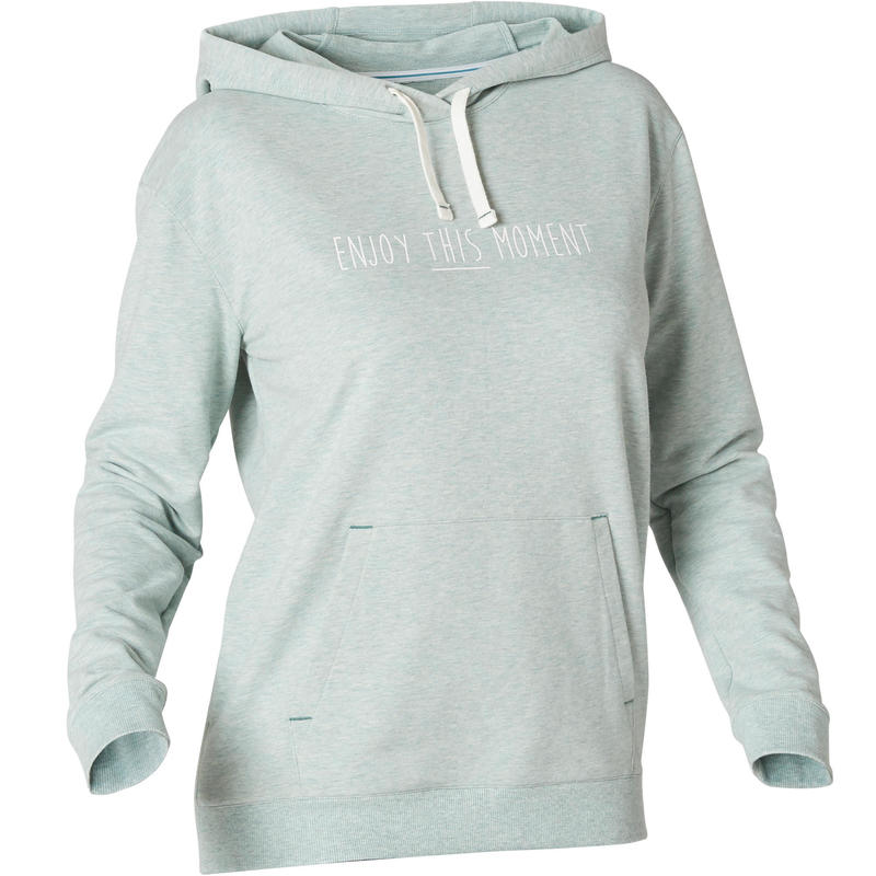 Kadin Acik Yesil Sweatshirt Gym 500 Domyos By Decathlon
