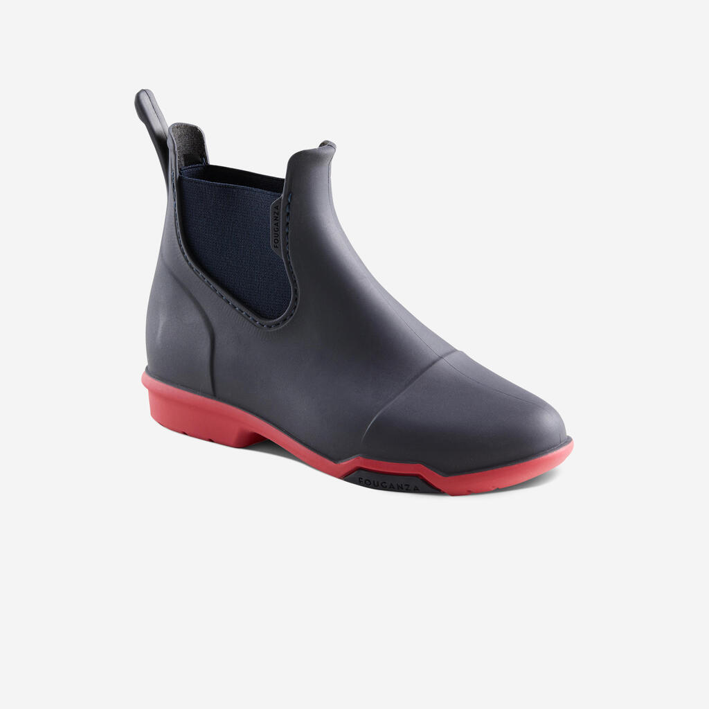 Boots équitation Enfant - 100 noir et gris