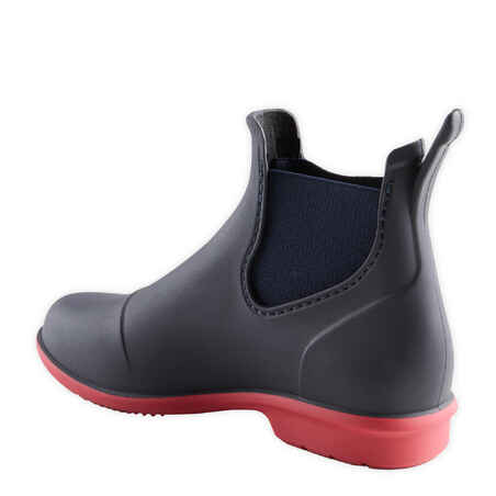 Kids' Horse Riding Boots 100 - Navy/Pink