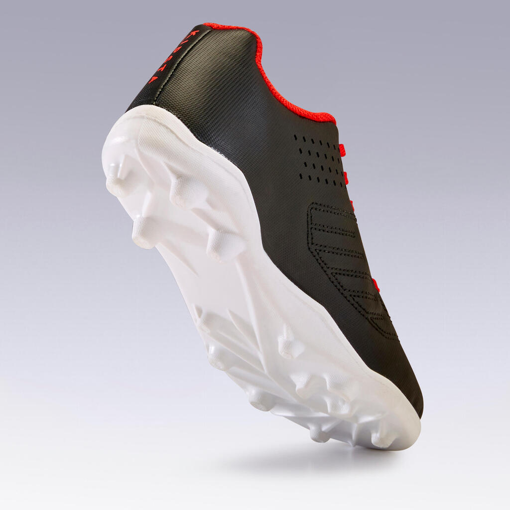 Hard Ground Football Boots Agility 100 FG - Black/Red