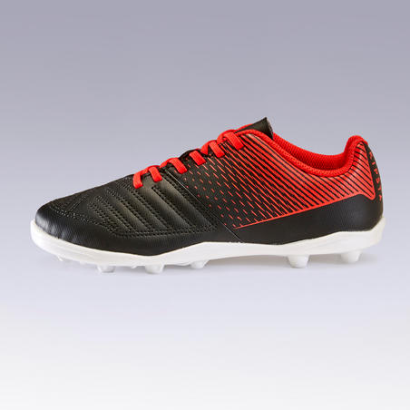 Hard Ground Football Boots Agility 100 FG - Black/Red