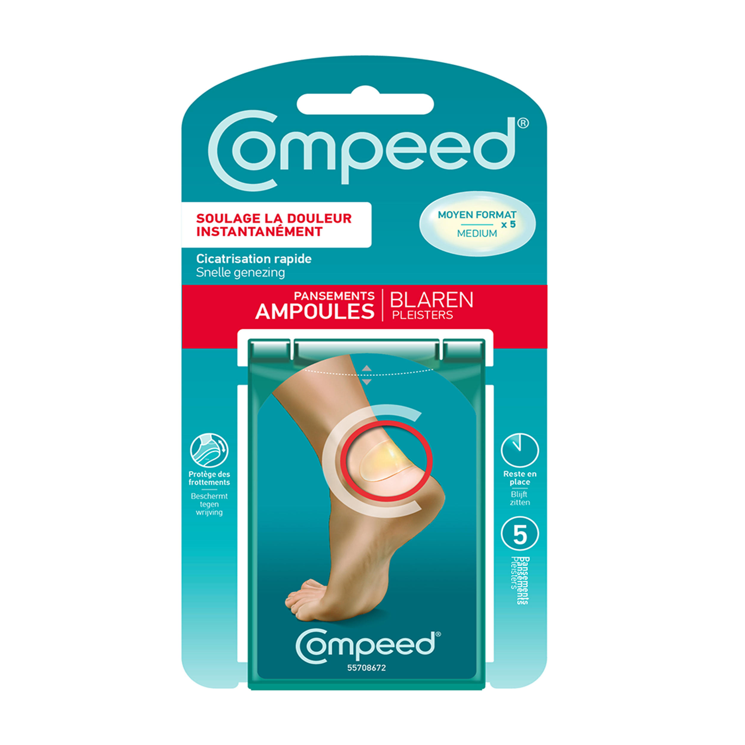 COMPEED Pansement Anti Ampoules Compeed Moyen Format -