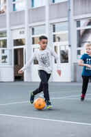 Hallenschuhe Futsal Ginka 500 Kinder dunkelblau