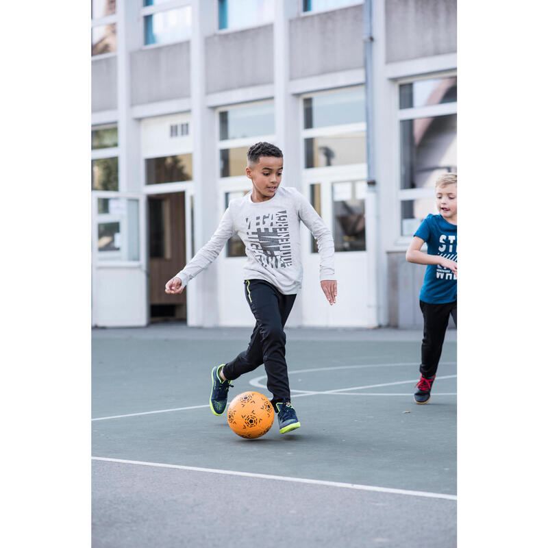 Kinder Fussball Hallenschuhe Futsal mit Klettverschluss - Ginka 500 dunkelblau