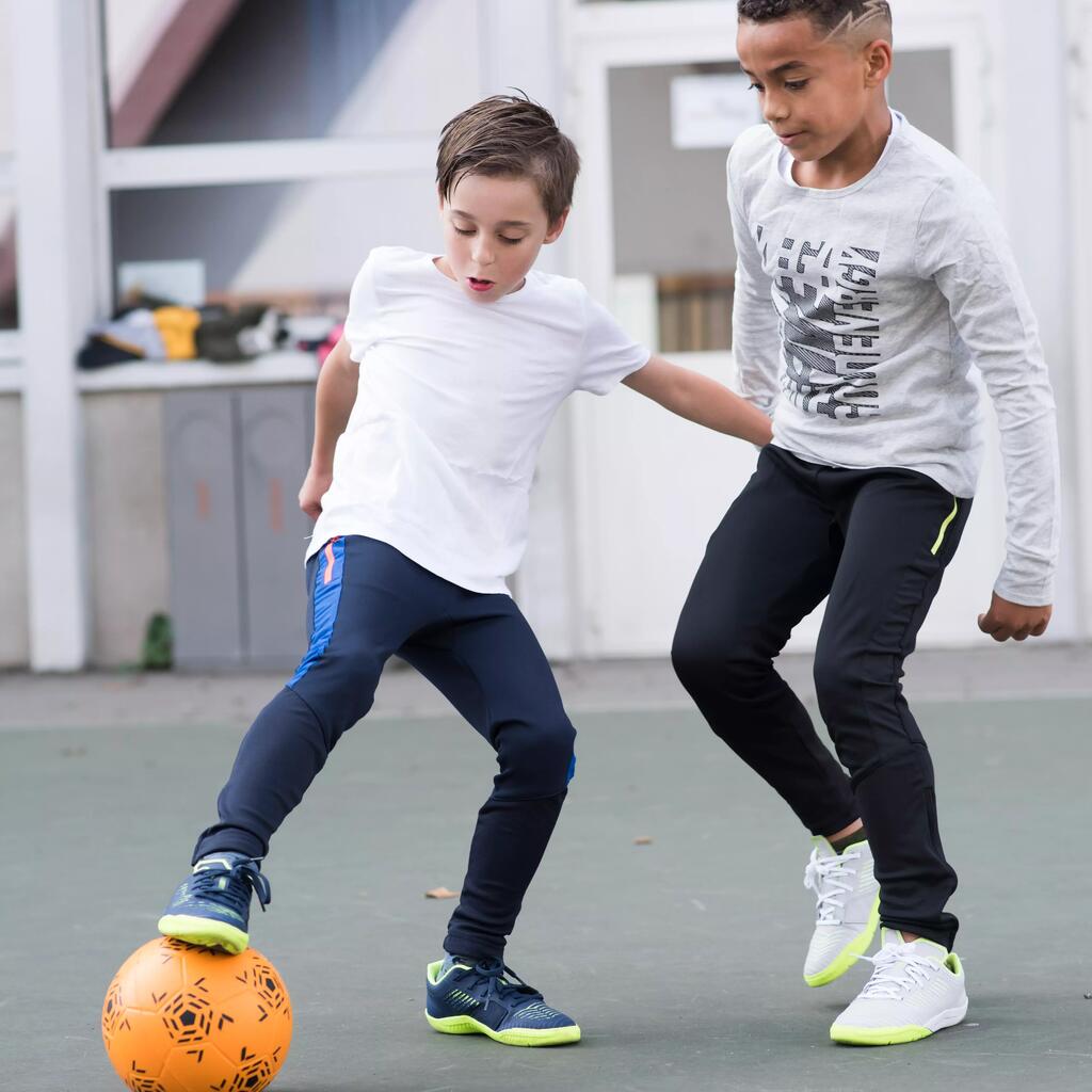 Kinder Fussball Hallenschuhe Futsal - Ginka 500 schwarz/rot