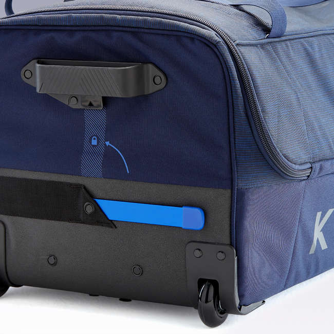 KIPSTA 105L Wheeled Bag Essential Navy Blue Decathlon