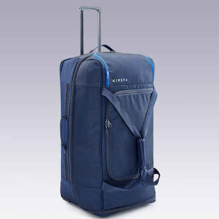 Large football travel suitcase, blue