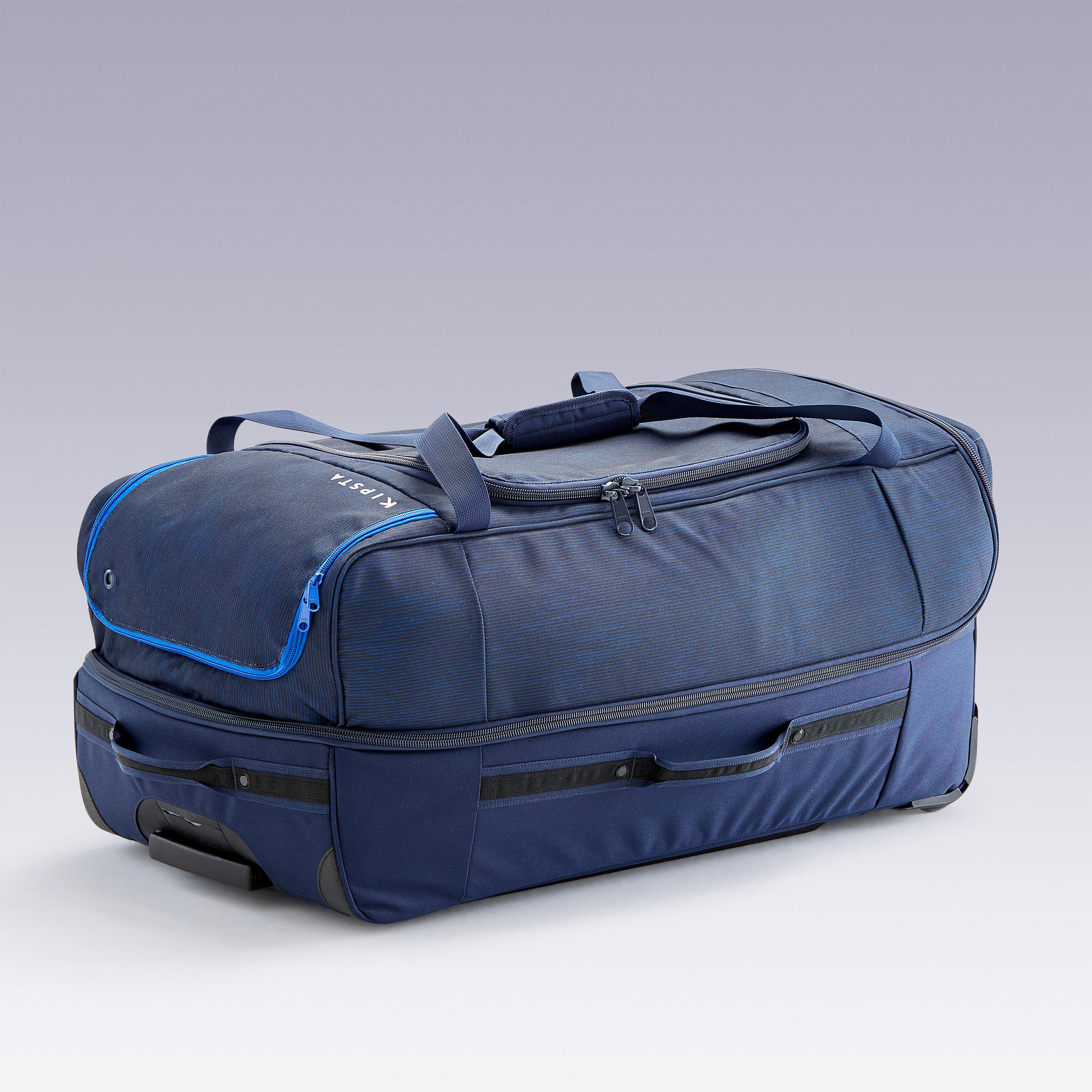 Large football travel suitcase, blue 8/16