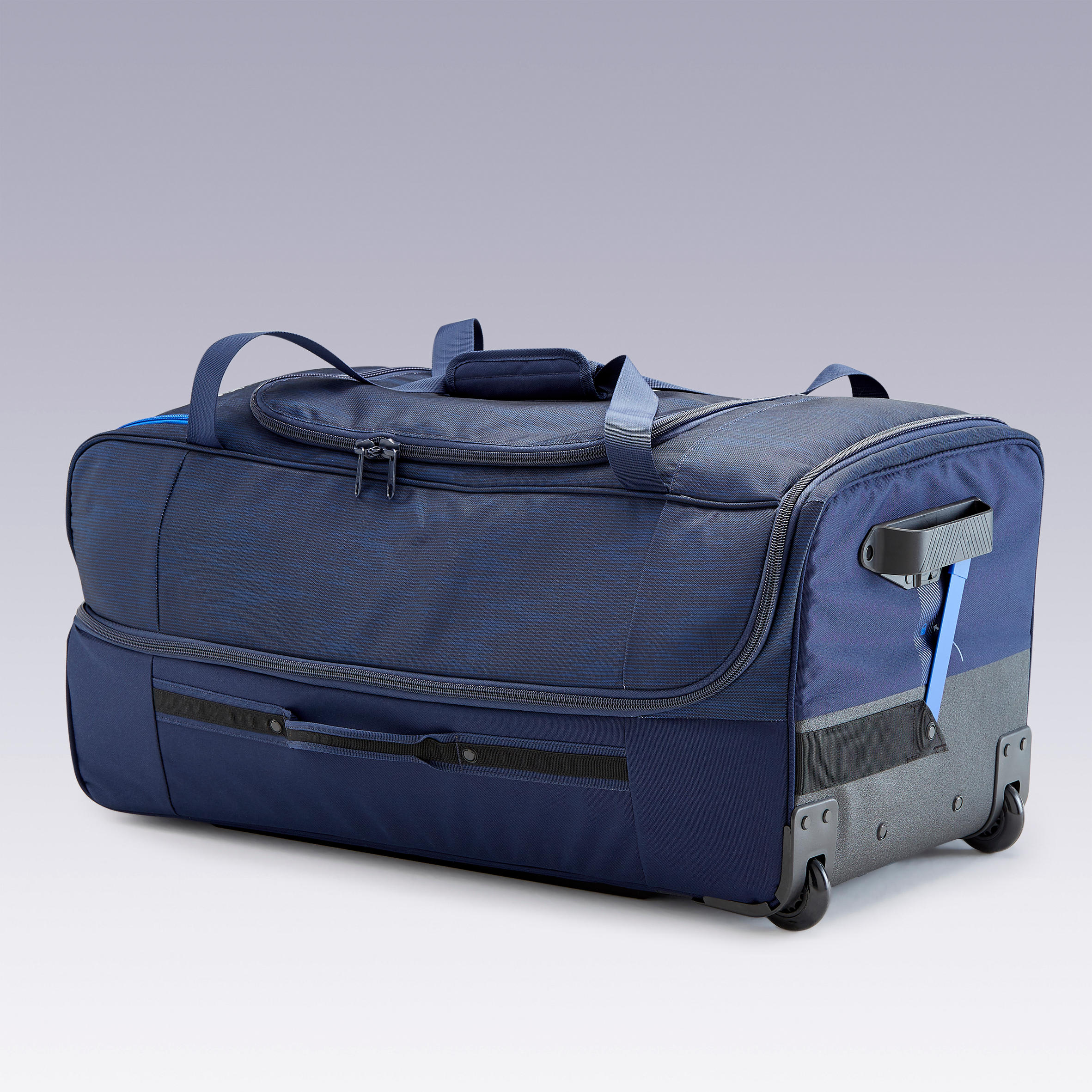 Large football travel suitcase, blue 7/16