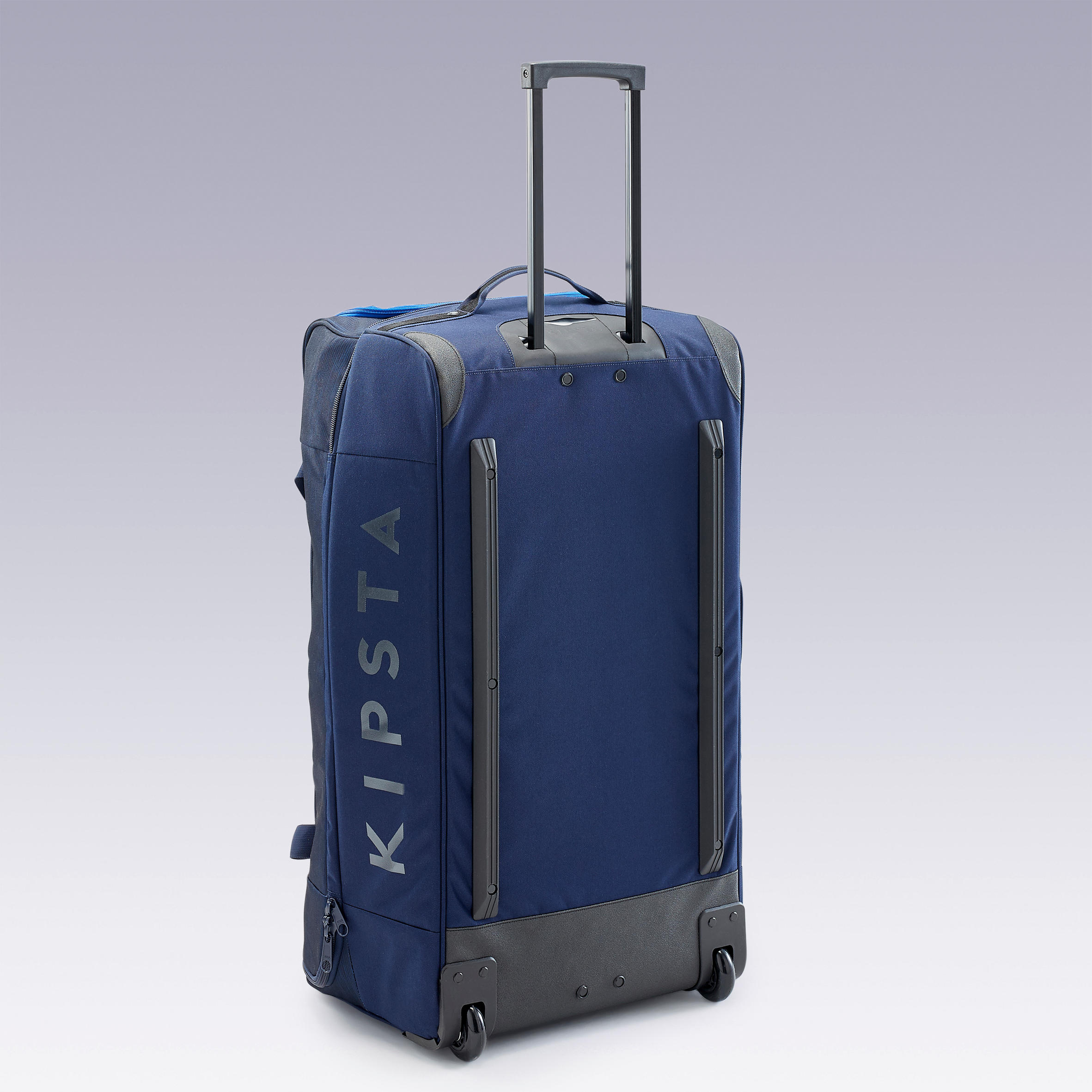 blue hand luggage suitcase