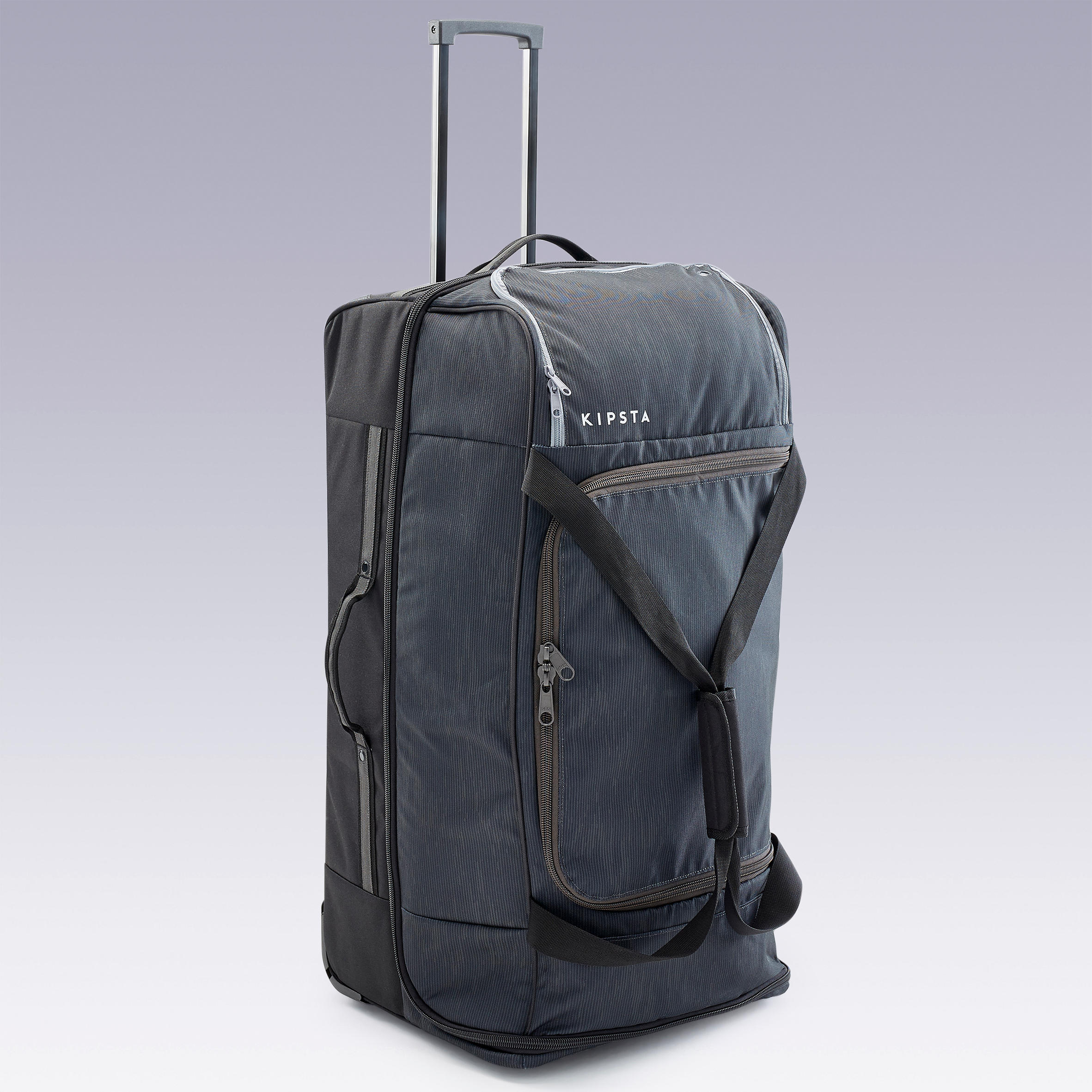 BOLSO DEPORTIVO CON RUEDAS 105 LITROS GRIS OSCURO - Decathlon