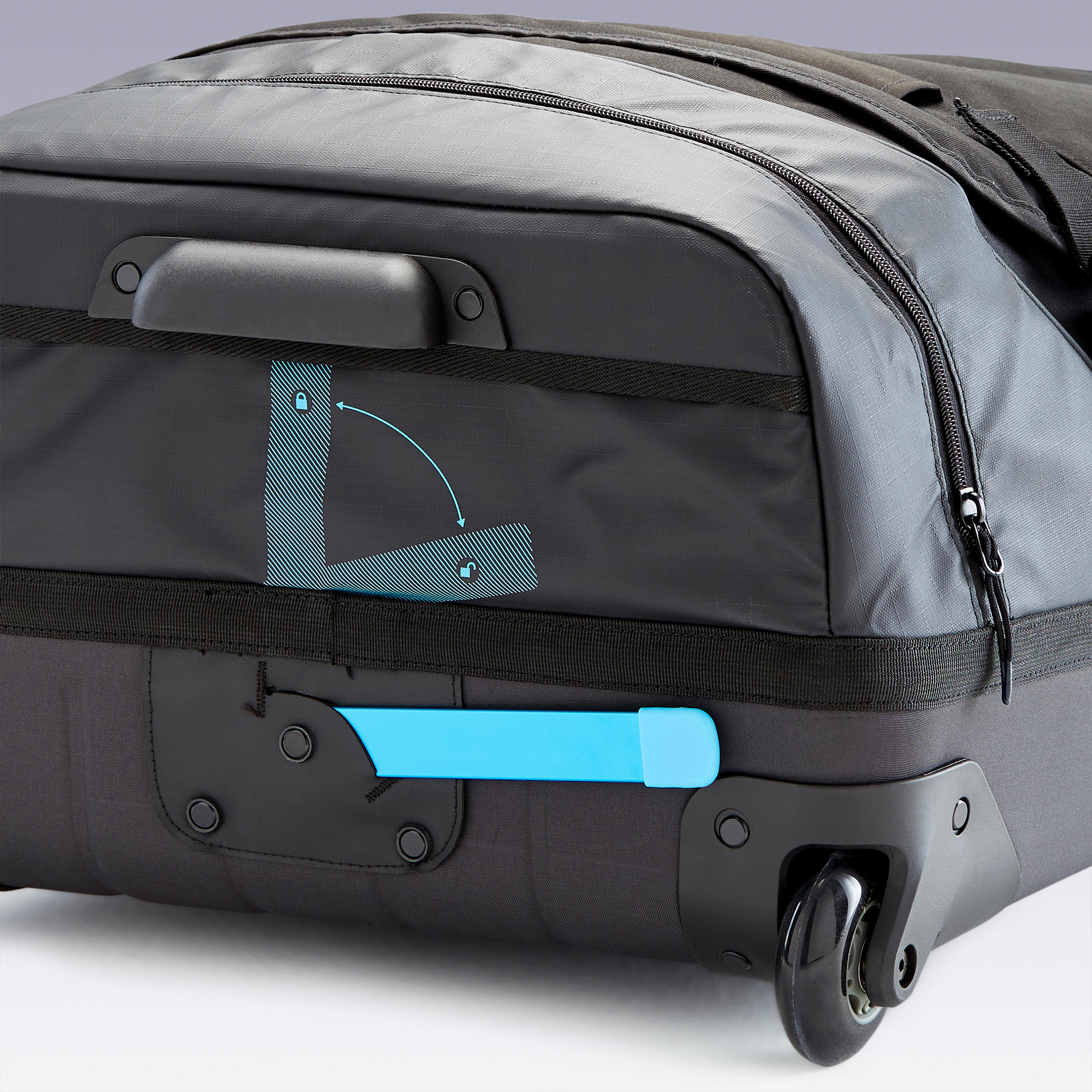 90L Suitcase Urban Black Decathlon