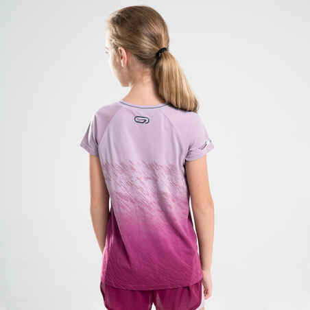 AT 500 GIRLS' ATHLETICS T-SHIRT - PURPLE