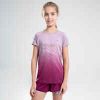 AT 500 GIRLS' ATHLETICS T-SHIRT - PURPLE