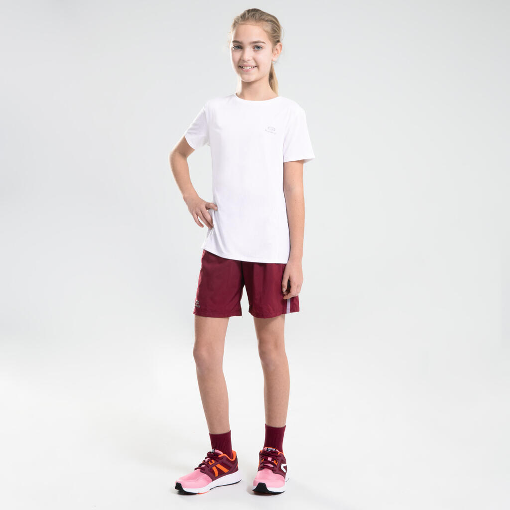 Atletické a bežecké detské voľné šortky AT 100 tmavomodré