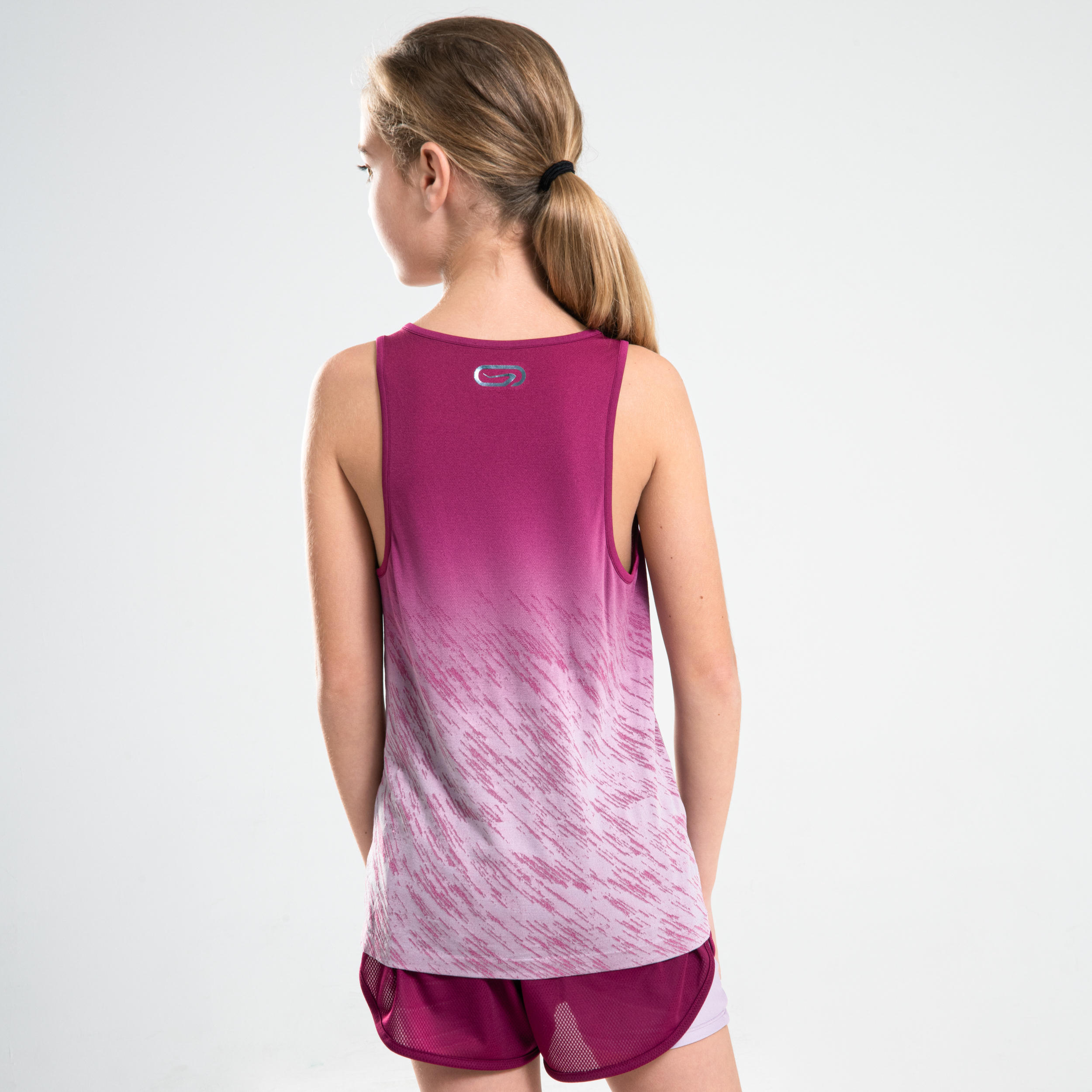 AT 500 GIRLS' ATHLETICS TANK TOP - BURGUNDY 4/14