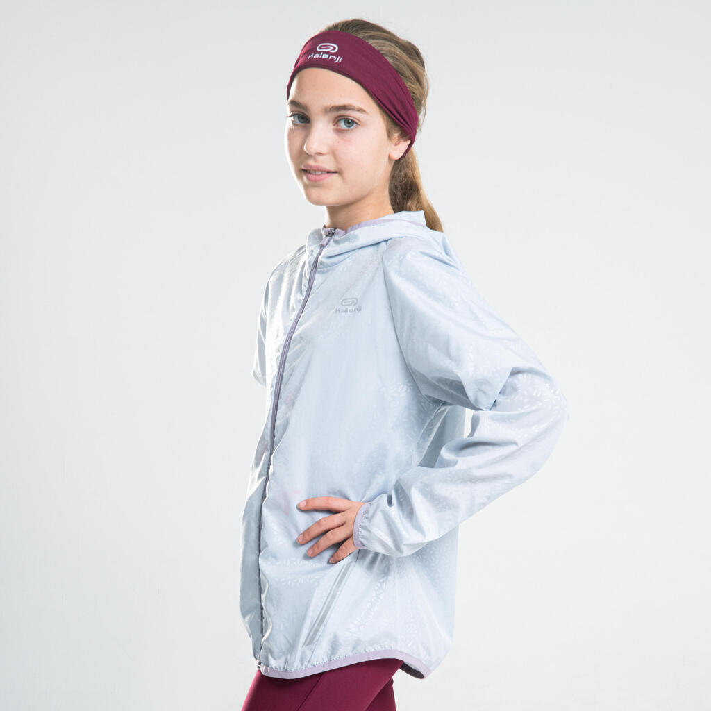 Veste enfant coupe vent d'athlétisme Kalenji AT 100 bleu pétrole