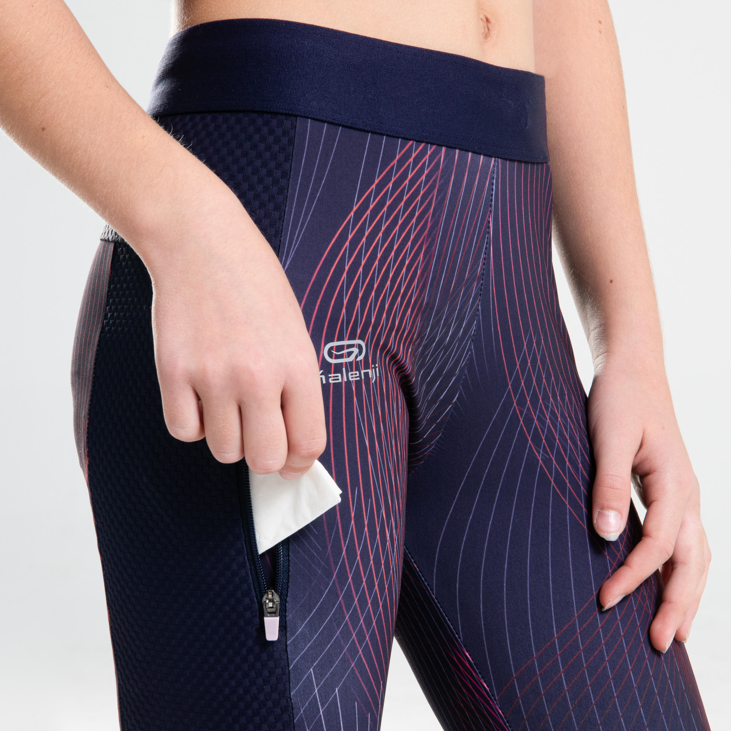 AT 500 GIRLS' ATHLETICS 7/8 TIGHTS - BLUE PRINT 5/7