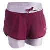 AT 500 ATHLETICS SHORT 2 IN 1 - BURGUNDY/PURPLE