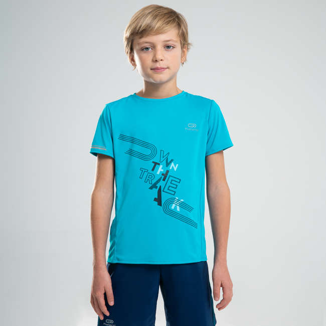 Laufshirt kurzarm Leichtathletik AT 300 Kinder türkis KALENJI - Decathlon Österreich