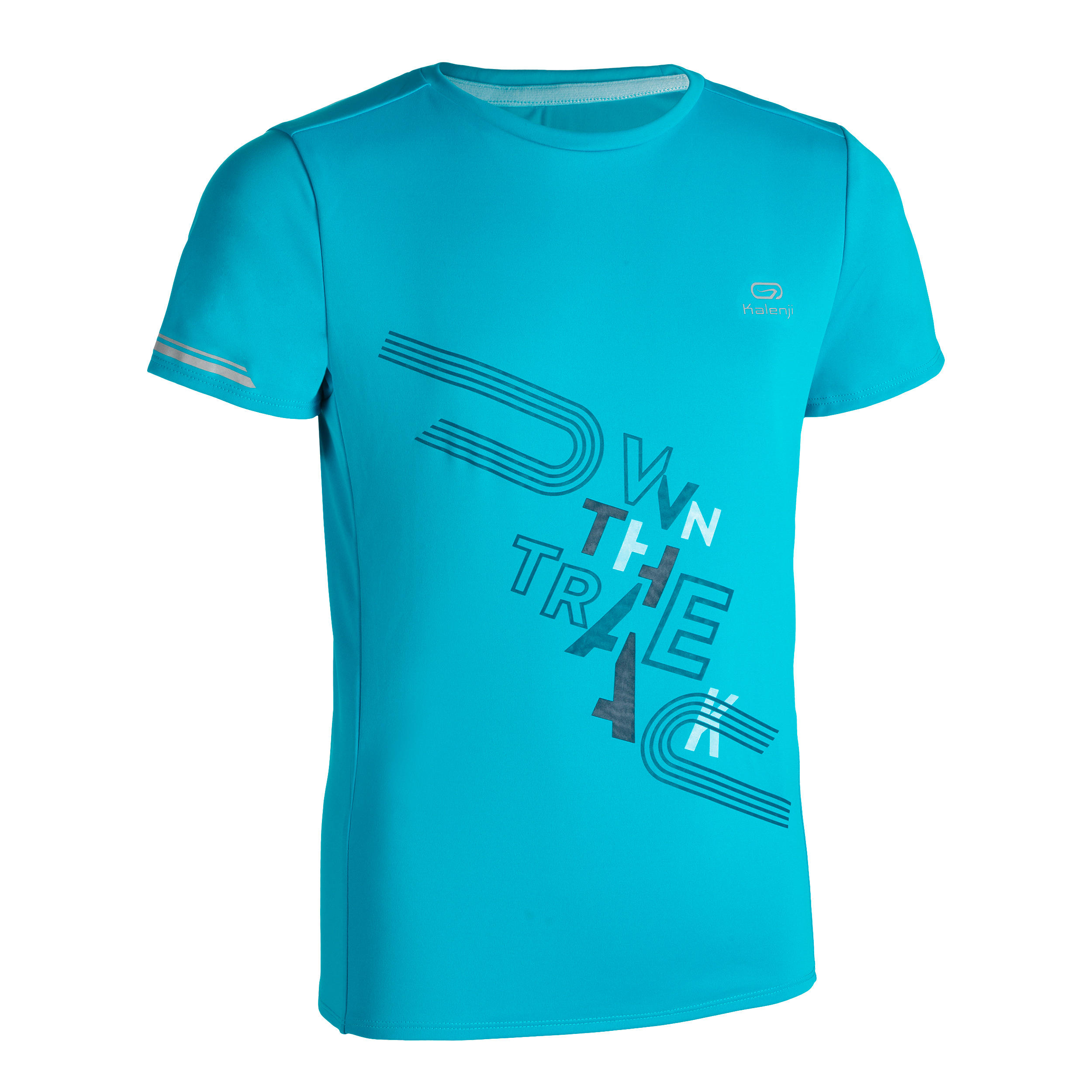 

At 300 Kids' Athletics T-Shirt - Turquoise -  By KALENJI | Decathlon, Blue