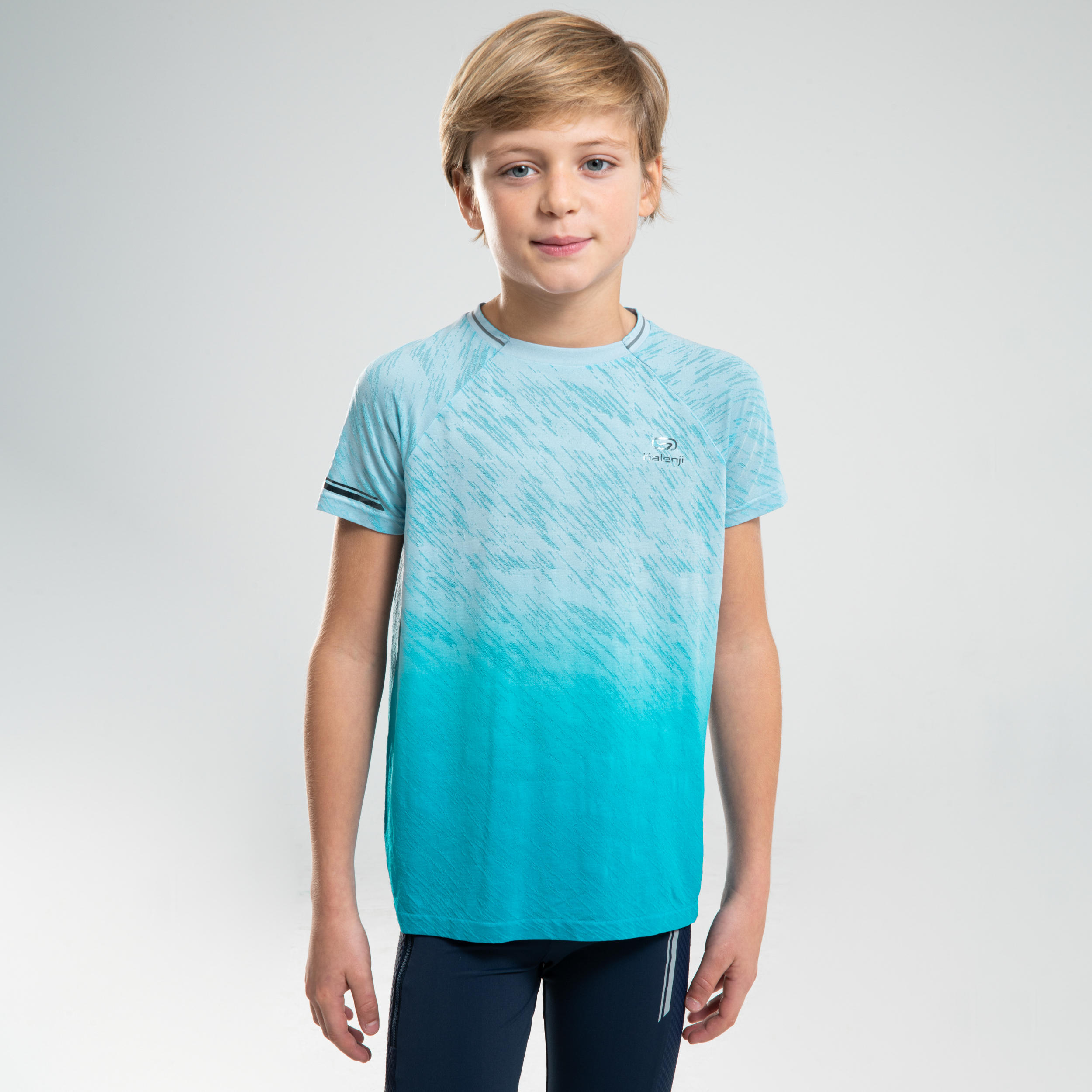 AT 500 KIDS' ATHLETICS T-SHIRT - TURQUOISE 5/10