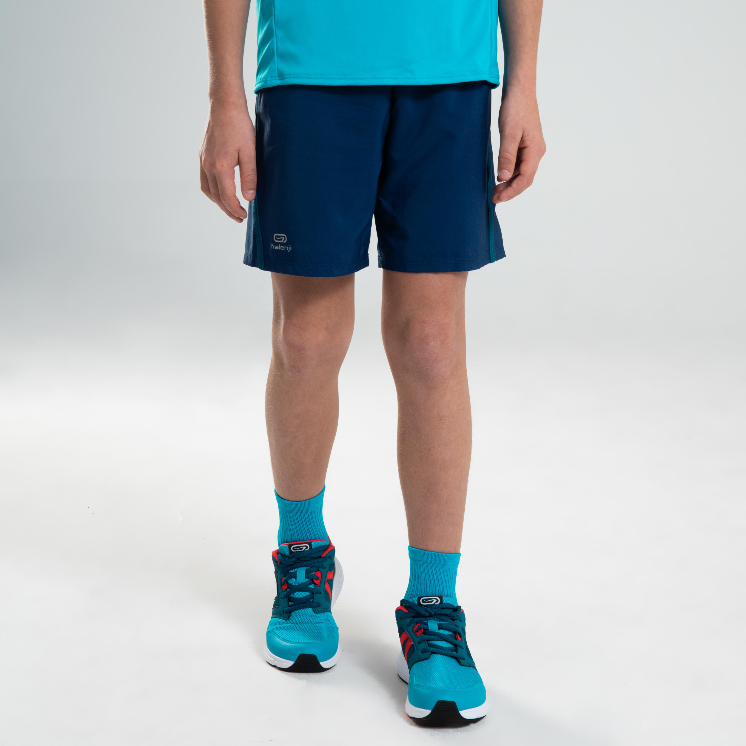 Kids' Baggy Running or Athletics Shorts AT 100 - Ink Blue 6/6