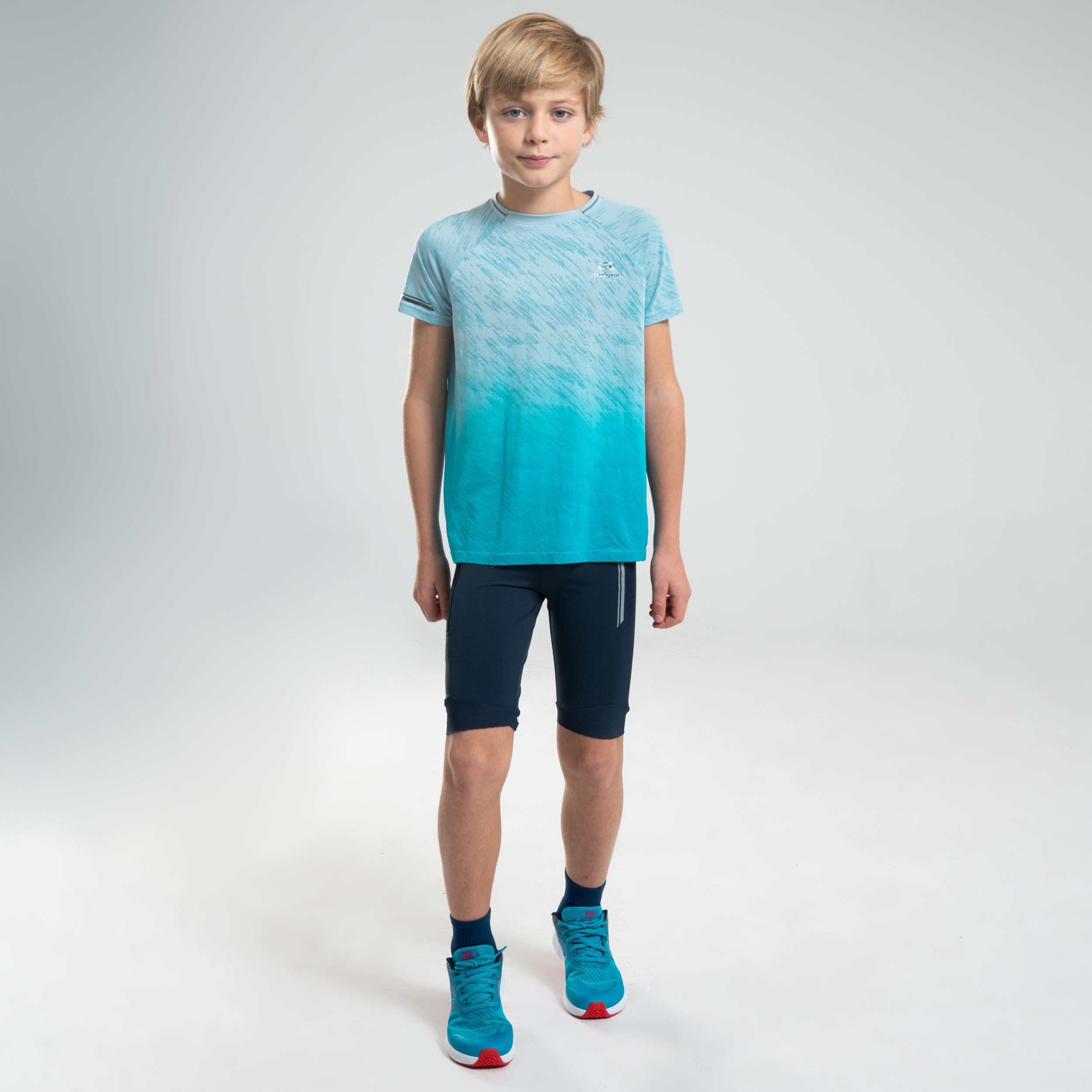 AT 500 KIDS' ATHLETICS T-SHIRT - TURQUOISE 2/10