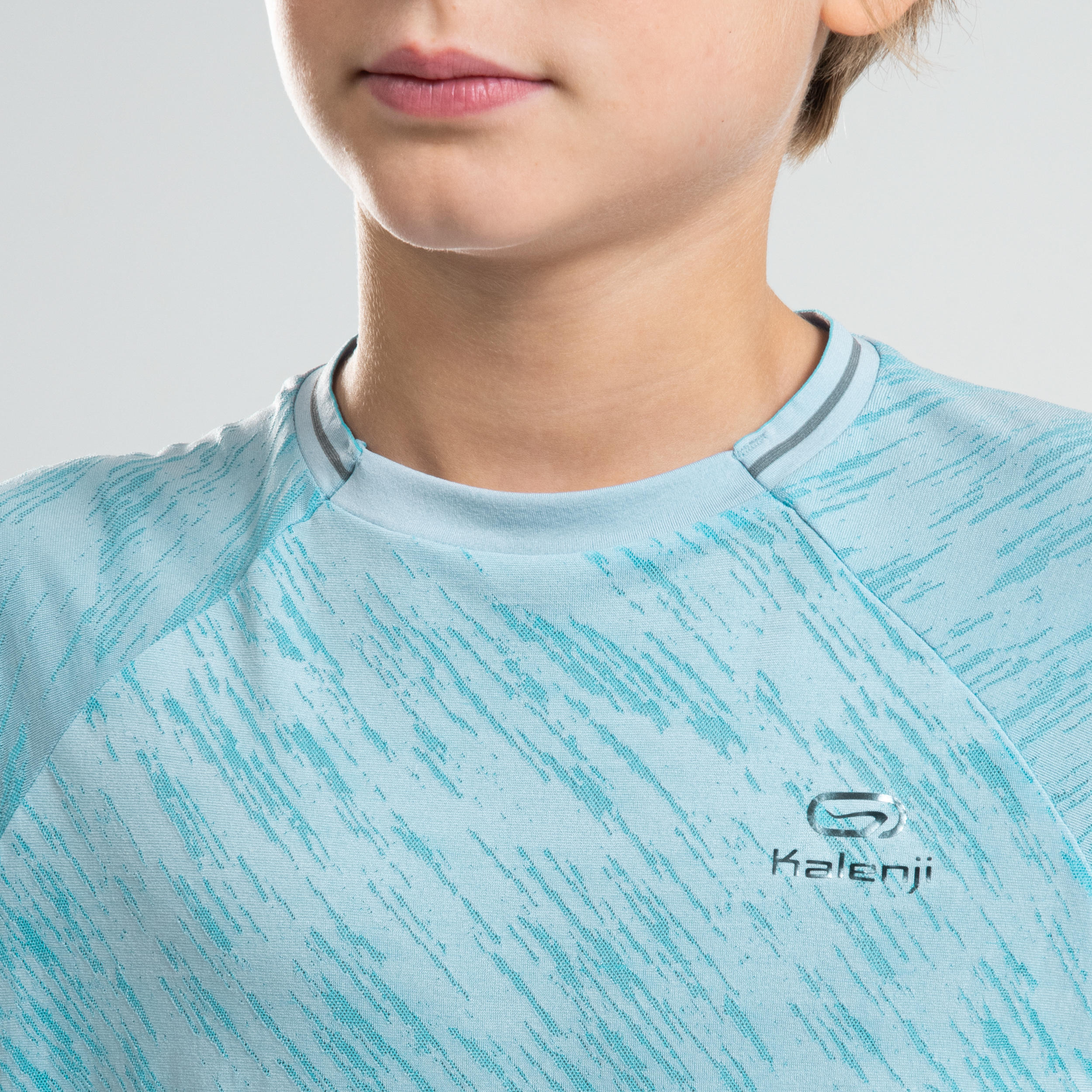 AT 500 KIDS' ATHLETICS T-SHIRT - TURQUOISE 6/10