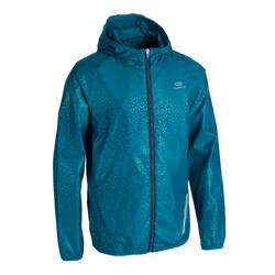 KALENJI AT 100 KIDS' ATHLETICS WINDPROOF JACKET - PETROL BLUE