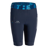 AT 500 KIDS' ATHLETICS TIGHT SHORTS - NAVY BLUE