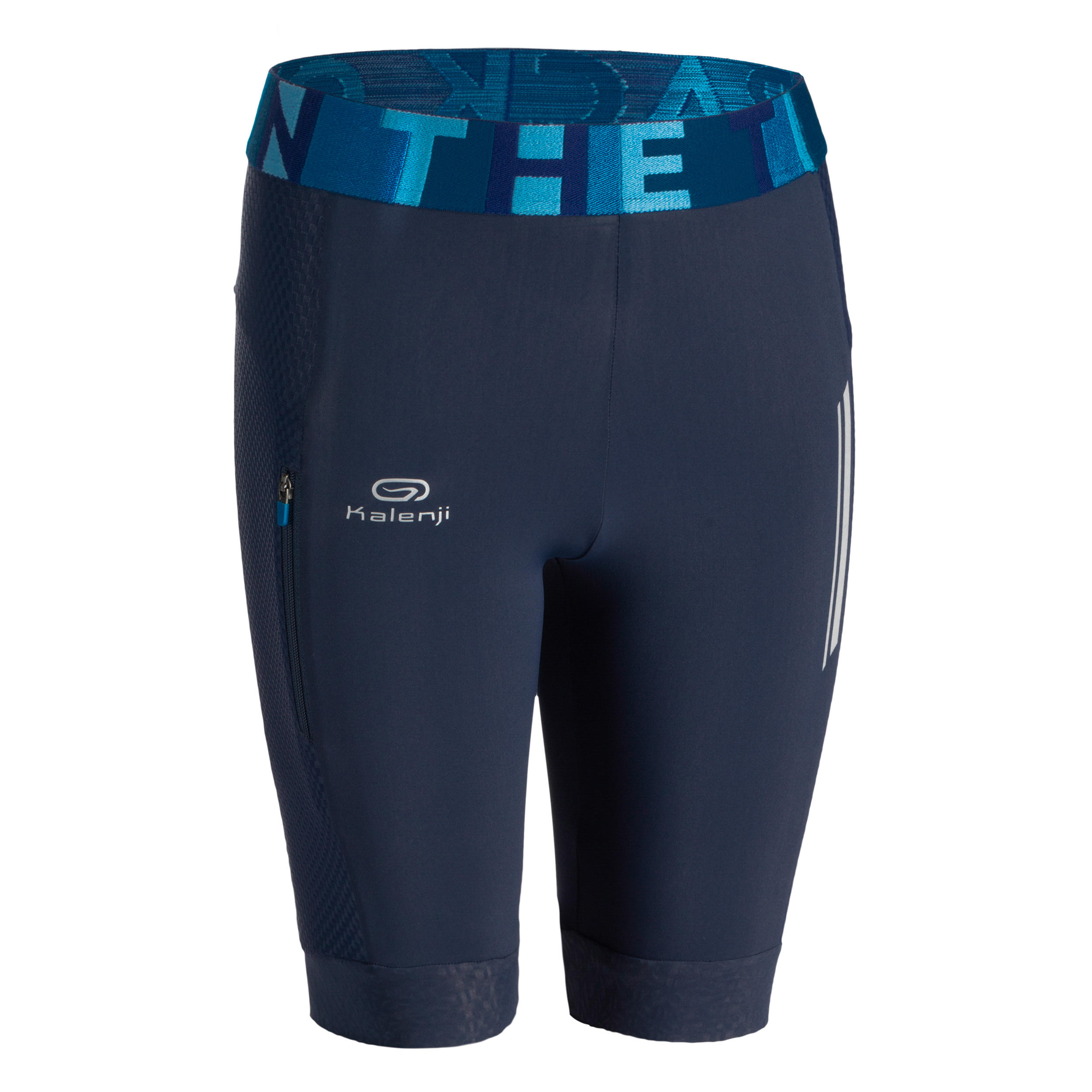 AT 500 KIDS' ATHLETICS TIGHT SHORTS - NAVY BLUE 1/6