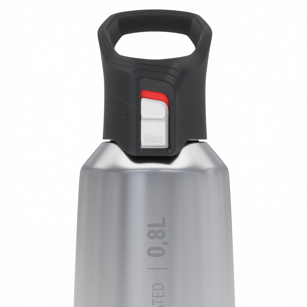 Gourde 900 isotherme inox 0,8L bouchon à ouverture rapide pour la randonnée