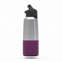 0.8 L stainless steel isothermal water bottle with quick-release cap for hiking 